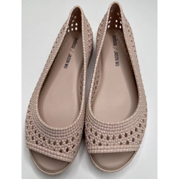 Melissa + Jason Wu Open Toe Camilla Woven Jelly Sandals Size 8 - Picture 2 of 11